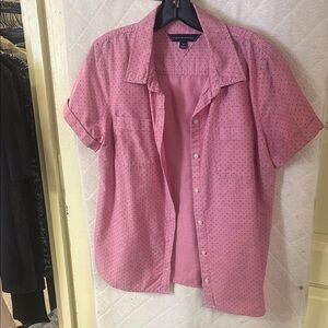Tommy Hilfiger Pink Polka Dot Casual Shirt